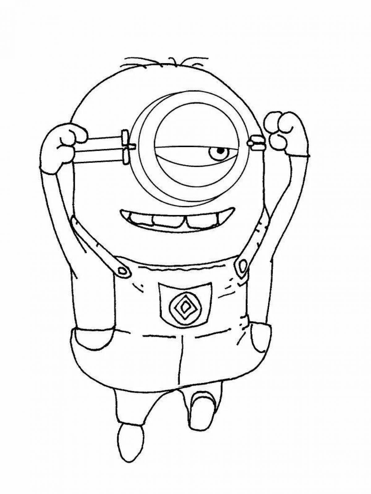 Funny minion coloring despicable me