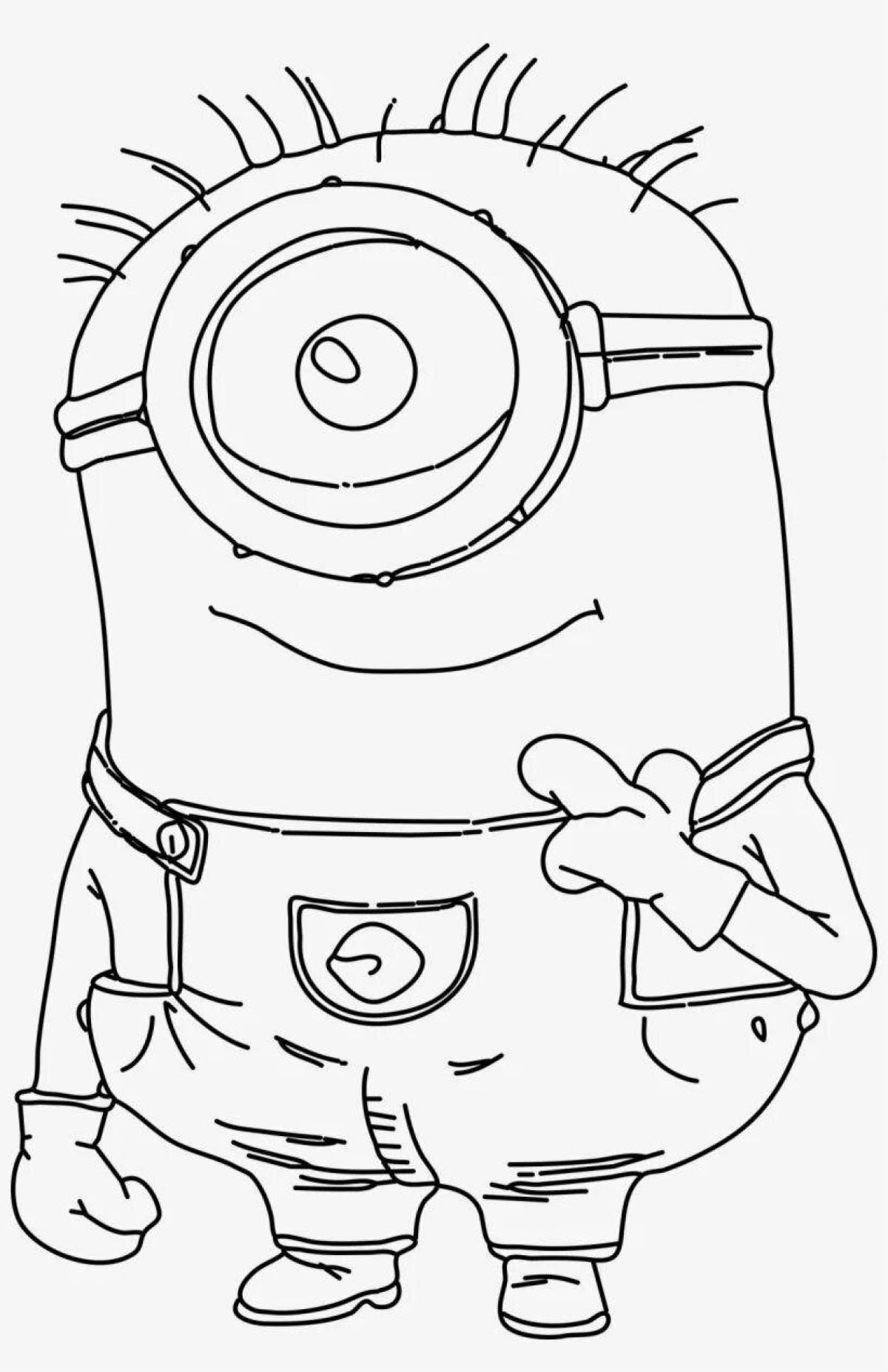 Despicable Me Minions Animated Coloring Page