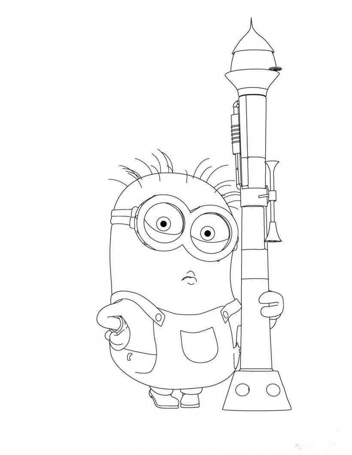 Color madness despicable me minions coloring page