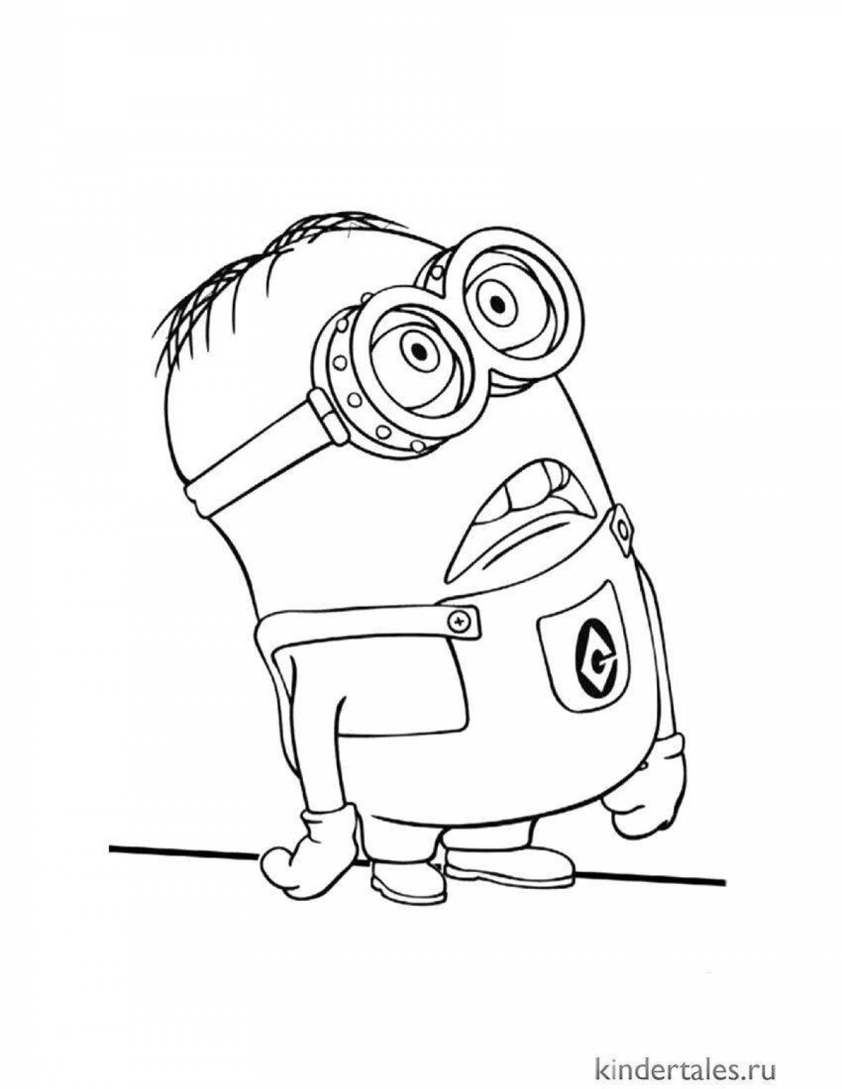 Despicable Me minions colorful coloring page