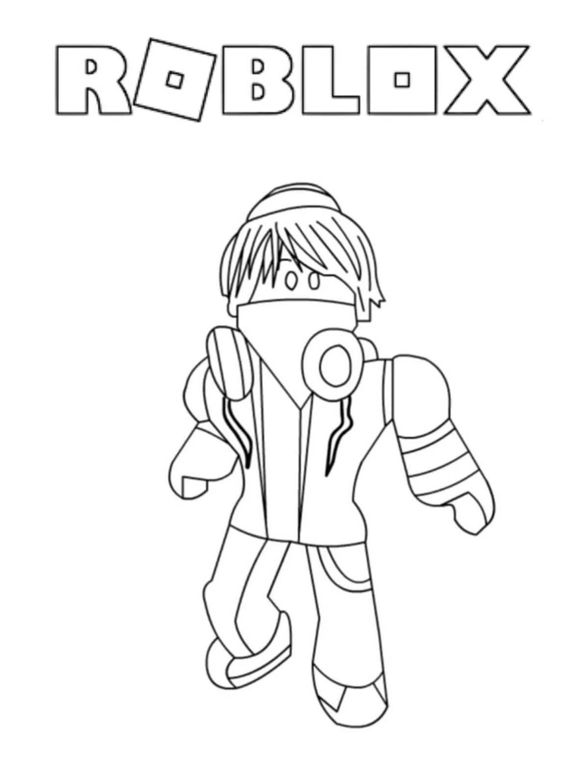 Roblox people girls colorful coloring pages
