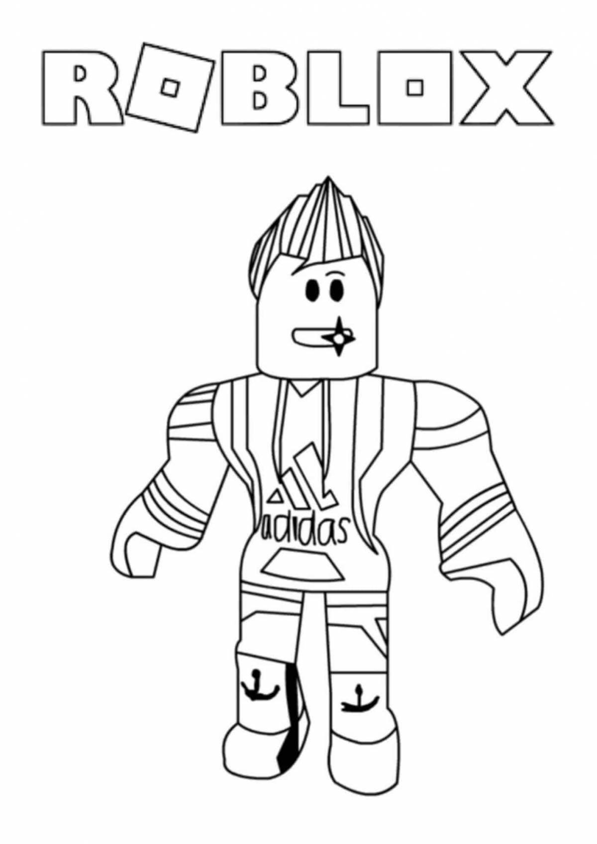 Roblox people girls coloring pages exploding with color