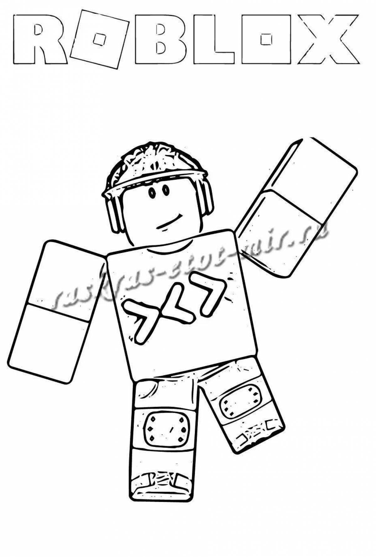 Color-lively roblox people girls coloring page