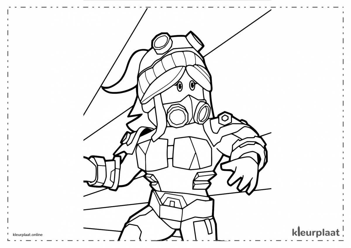 Roblox people girls coloring page