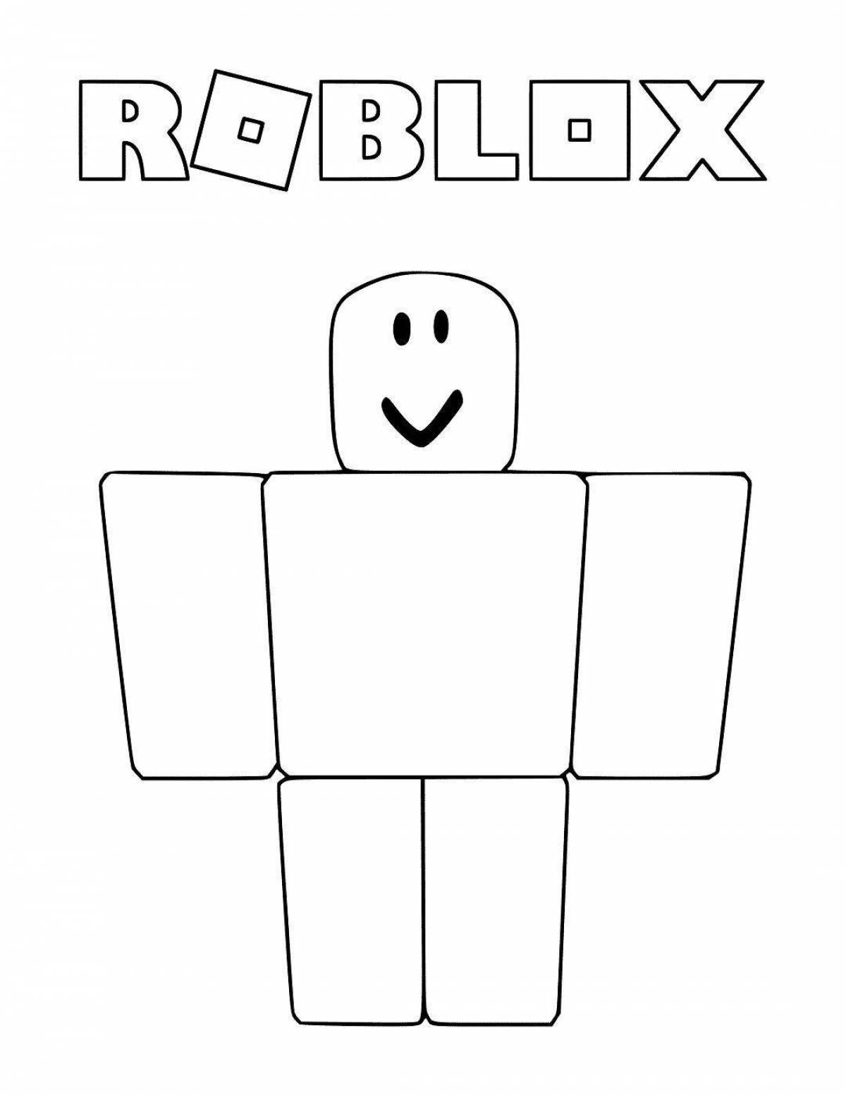 Color-gorgeous roblox people girls coloring page