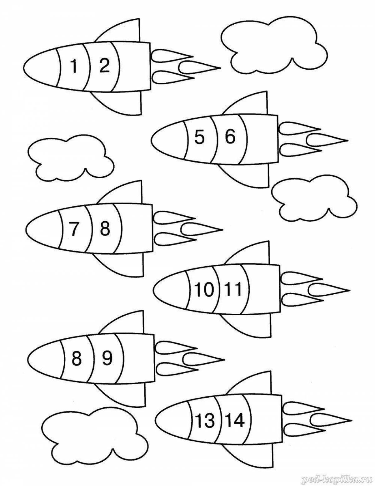 Entertaining math coloring book for 5-6 year olds