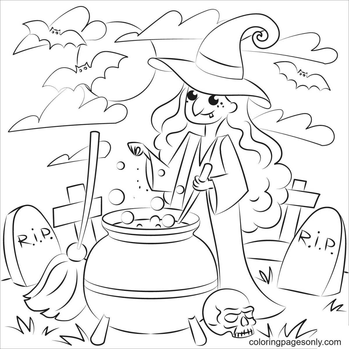Supernatural coloring book for real witches