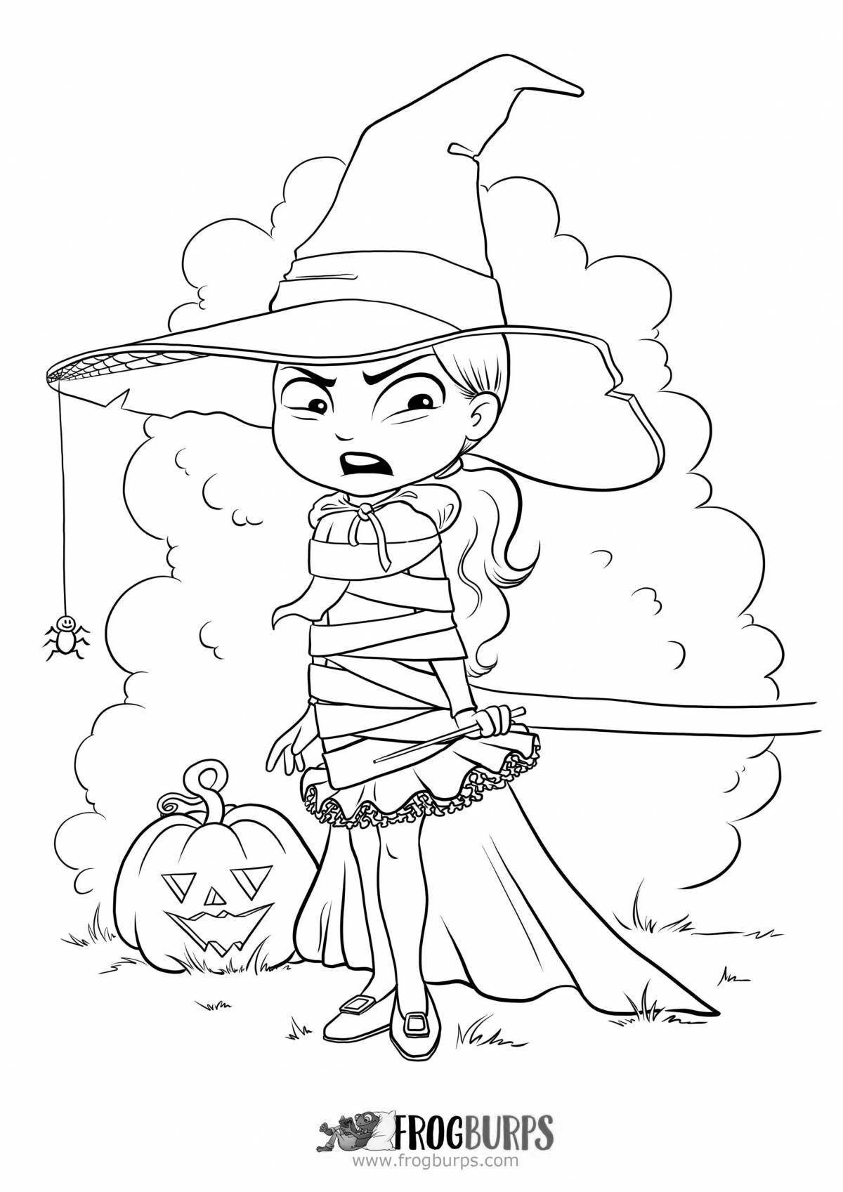 Chilling coloring book for real witches