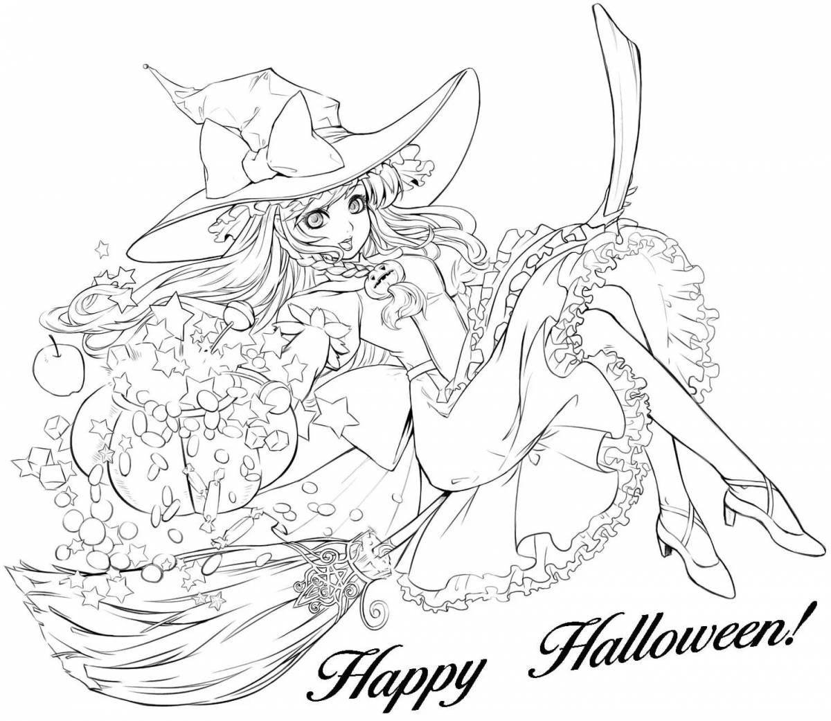 Thoughtful coloring book for real witches