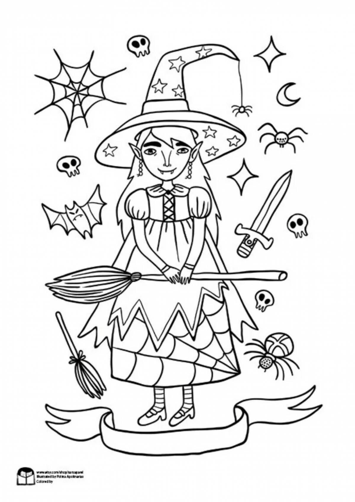 Witch coloring book for real witches