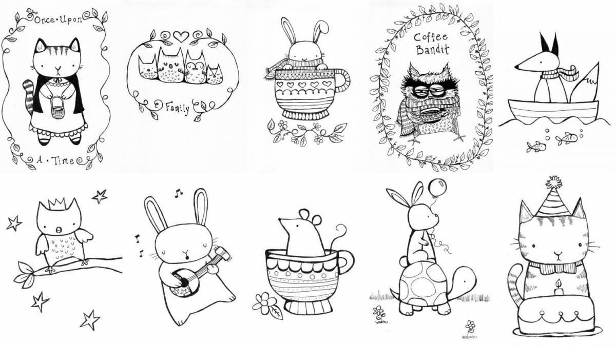 Раскраска Увлекательная раскраска для скретч-маркеров