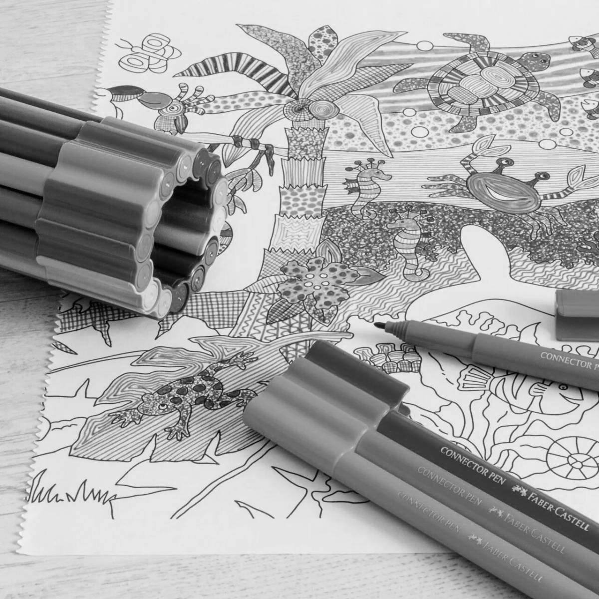 Great coloring book for scratch markers
