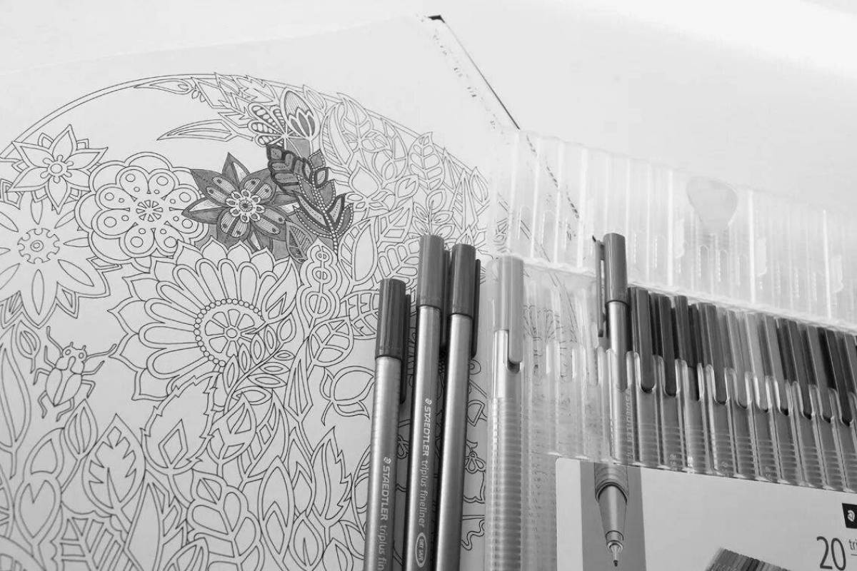 Amazing coloring book for scratch markers