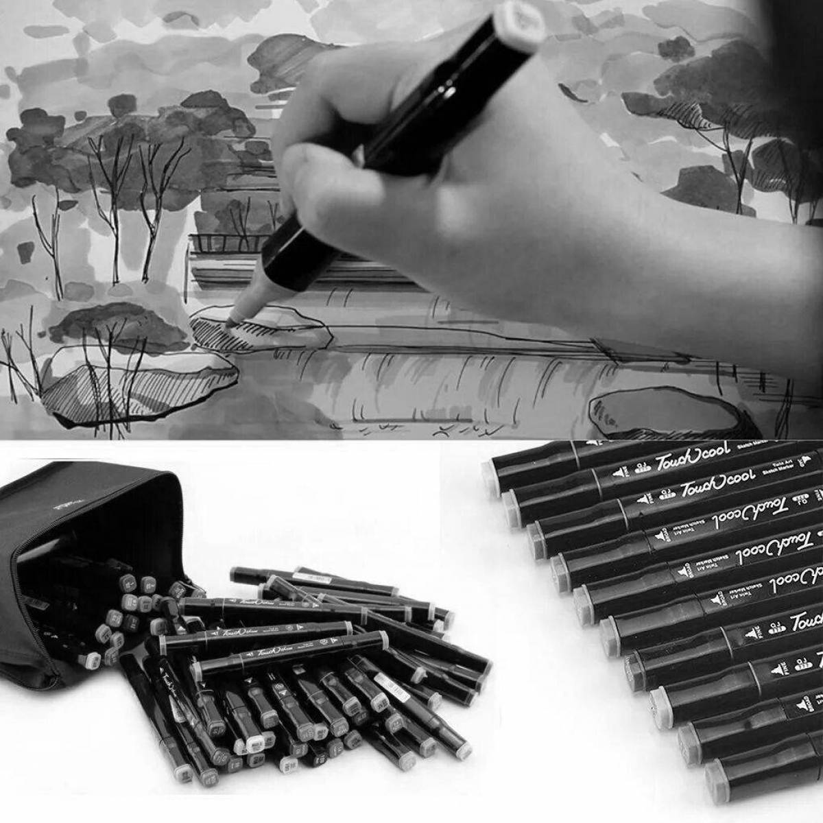 Раскраска Безумная раскраска для скретч-маркеров