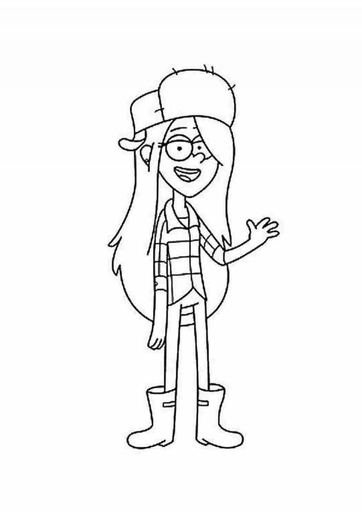 Amazing gravity falls coloring page