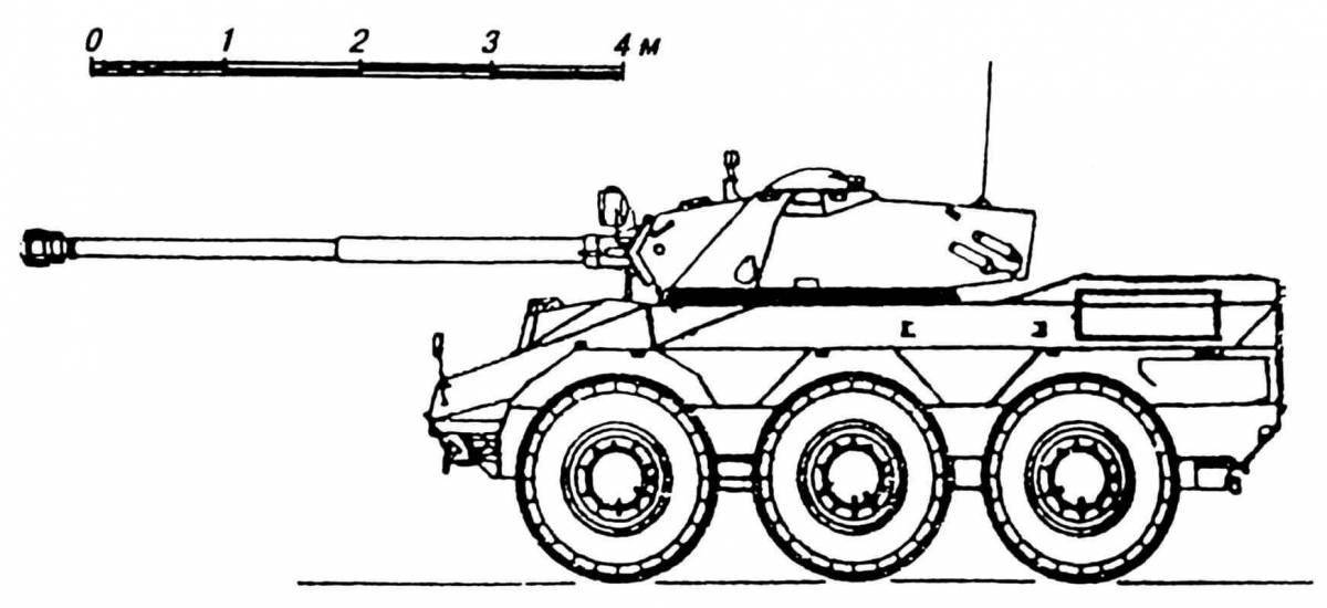 Playful tank on wheels