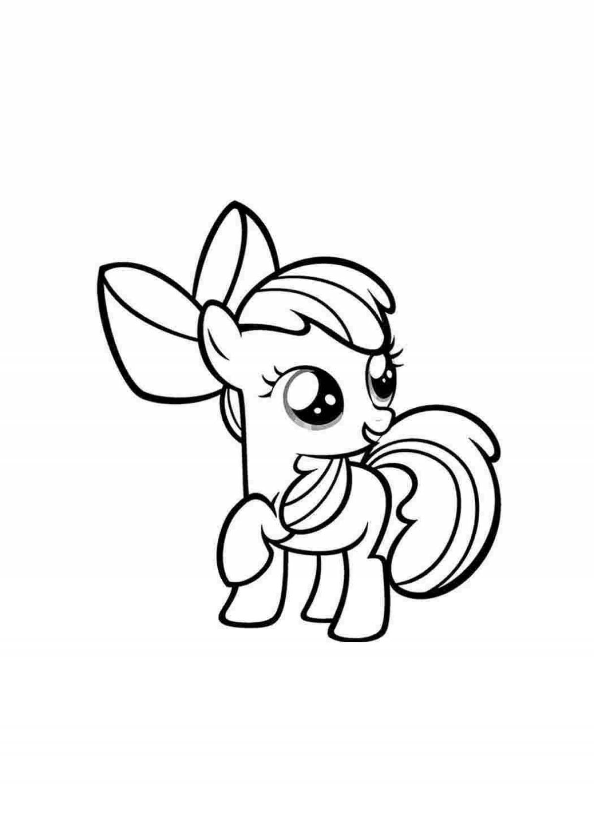 Blissful my little pony coloring page for kids