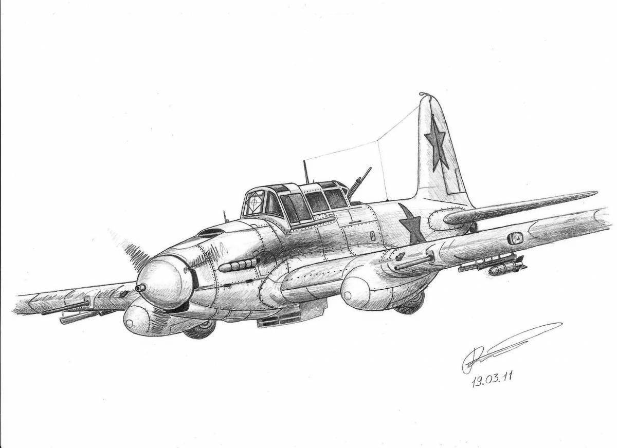 Раскраска Самолёт ПО-2