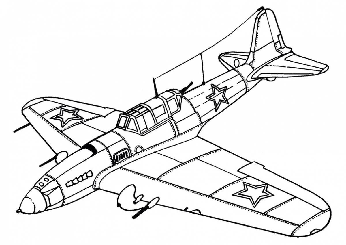 Beautifully illustrated silt 2 aircraft coloring page