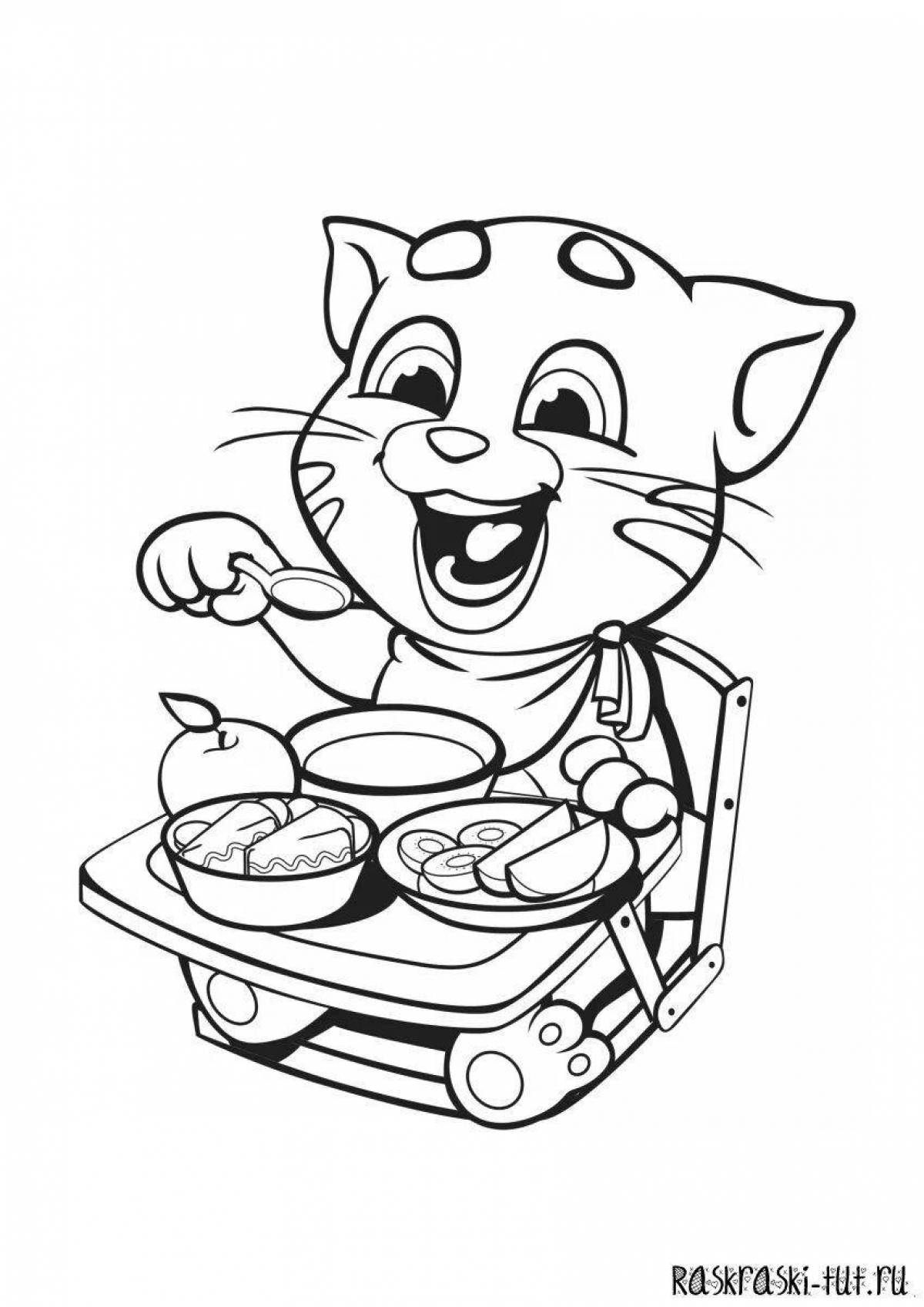Tom and Angela coloring pages for kids