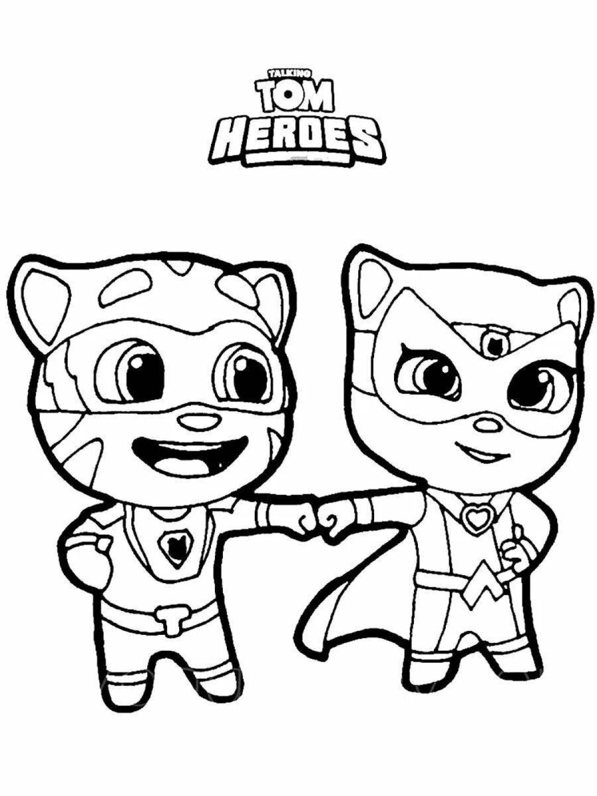 Magic tom and angela coloring pages for kids