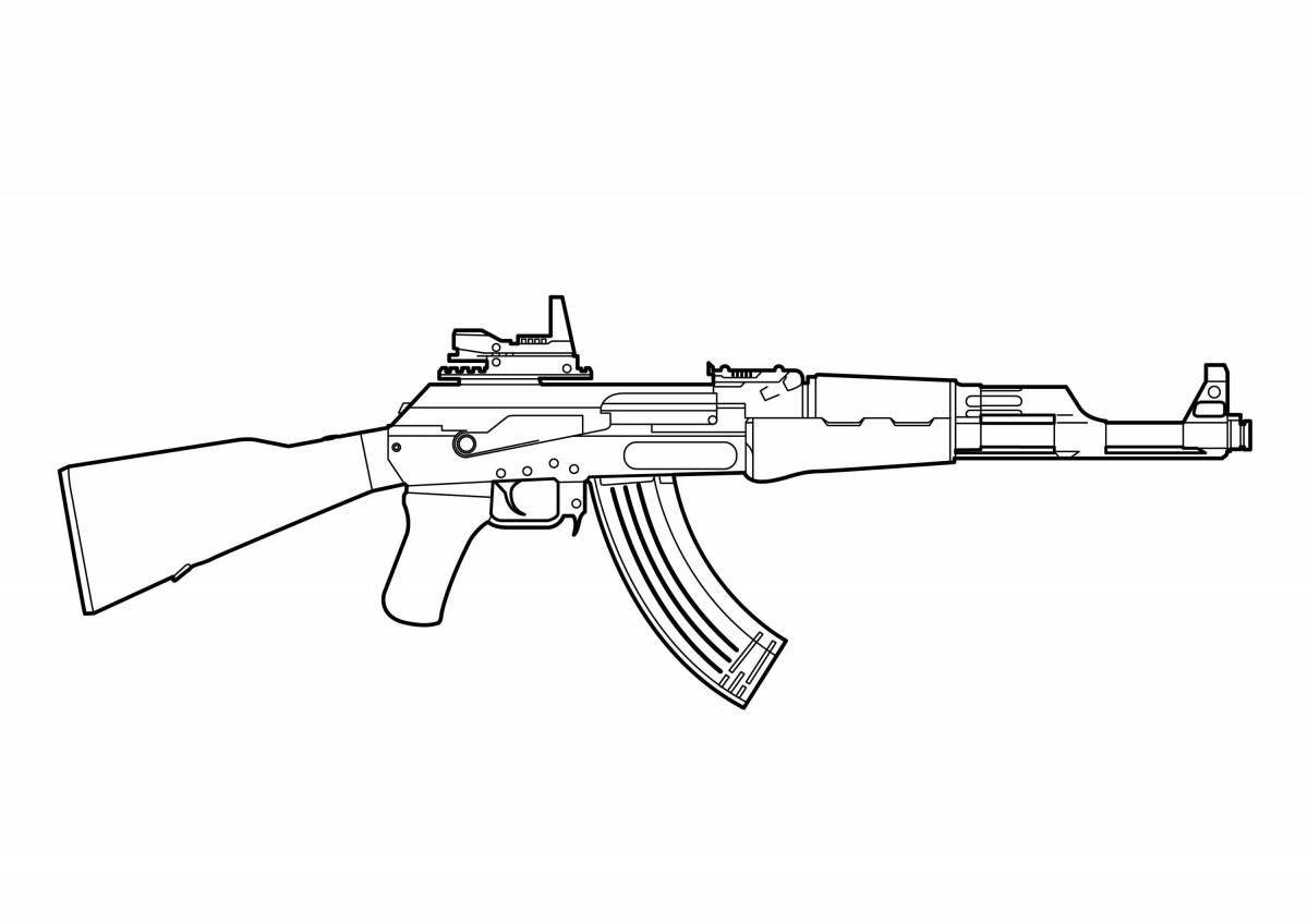 Coloring pages with weapons