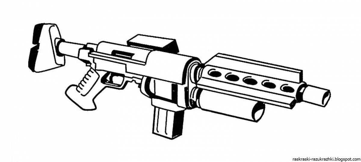 Coloring page attractive weapons