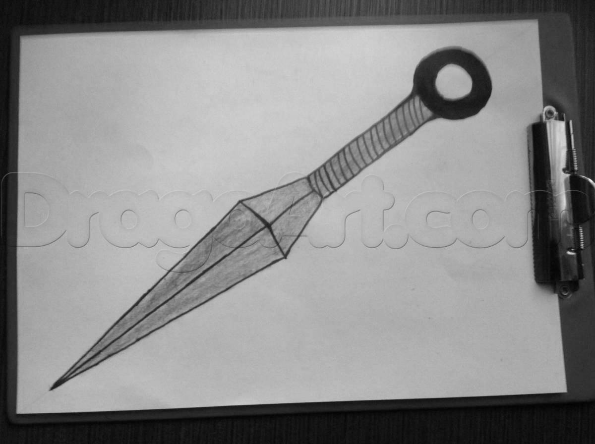 Colorful kunai from standoff 2 coloring page