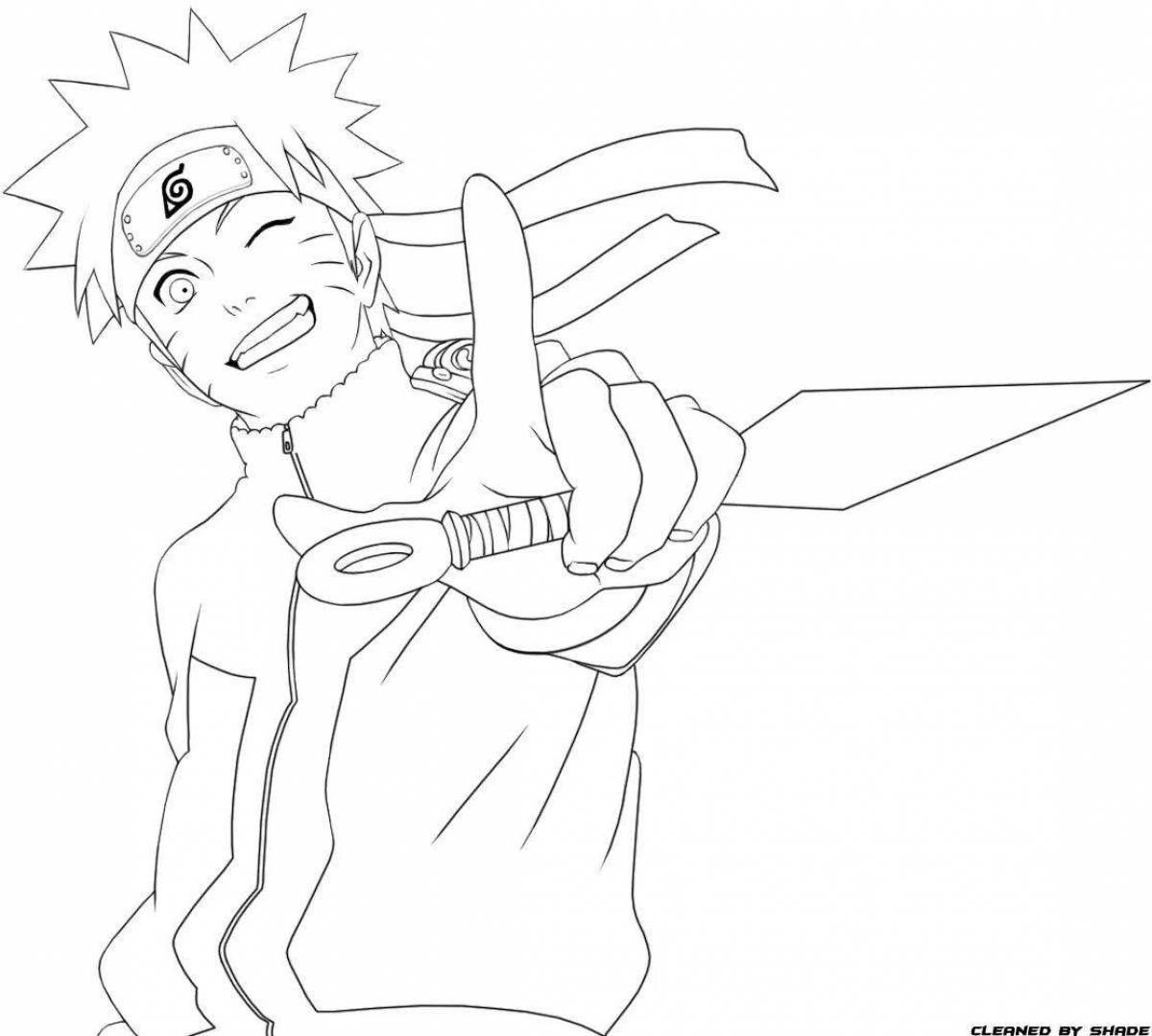 Charming kunai from standoff 2 coloring page