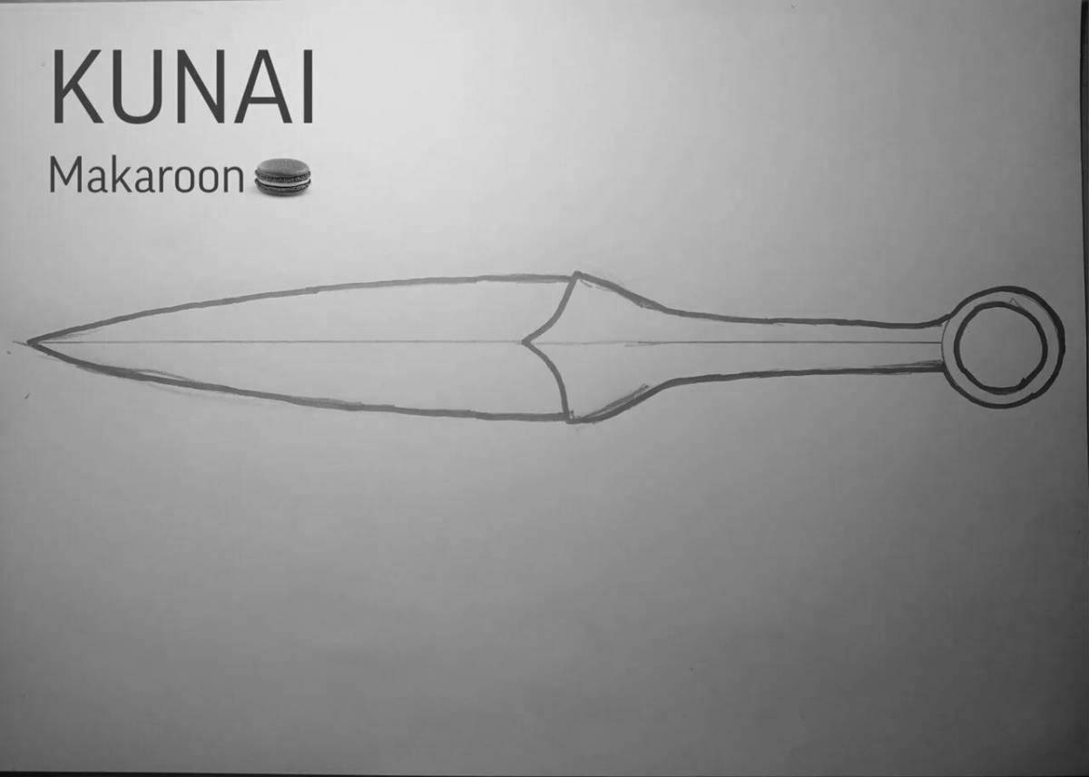 Очистить кунай из раскраски standoff 2