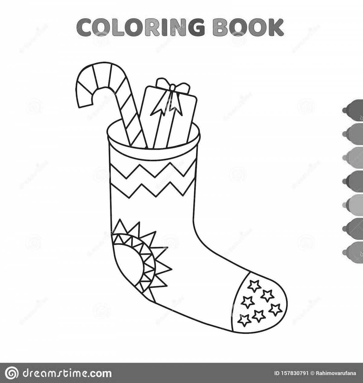 Joyful baldi socks coloring page