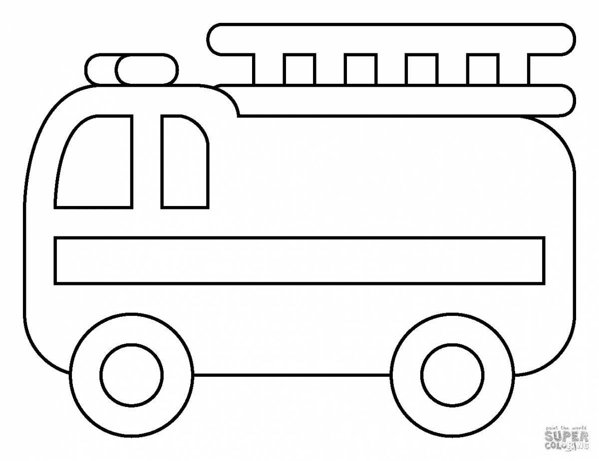 Finley's gorgeous fire truck coloring page