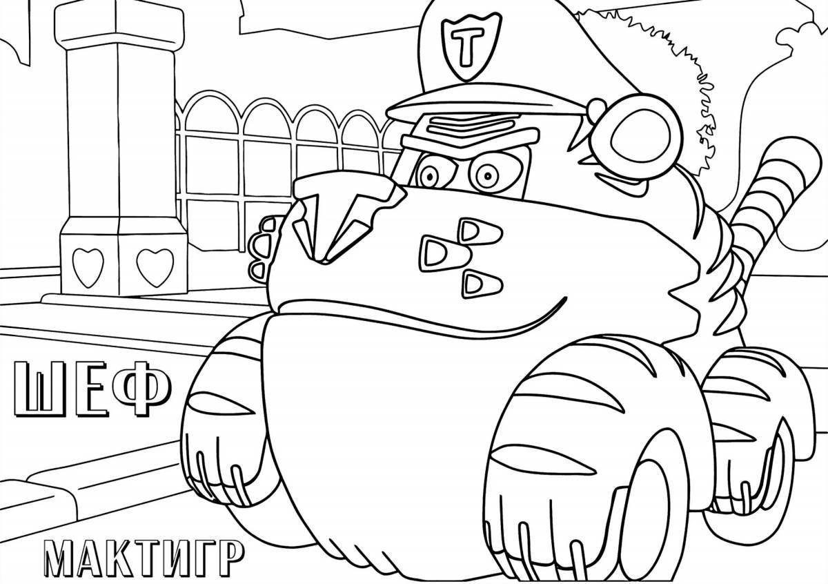 Finley nice firetruck coloring page