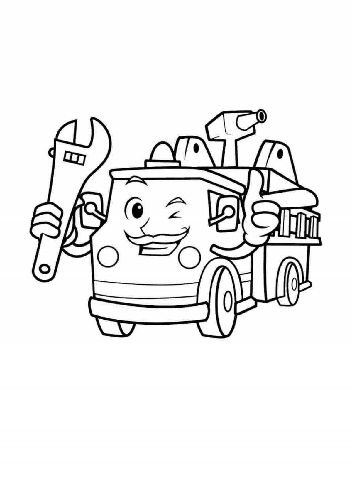 Finley fire truck coloring page