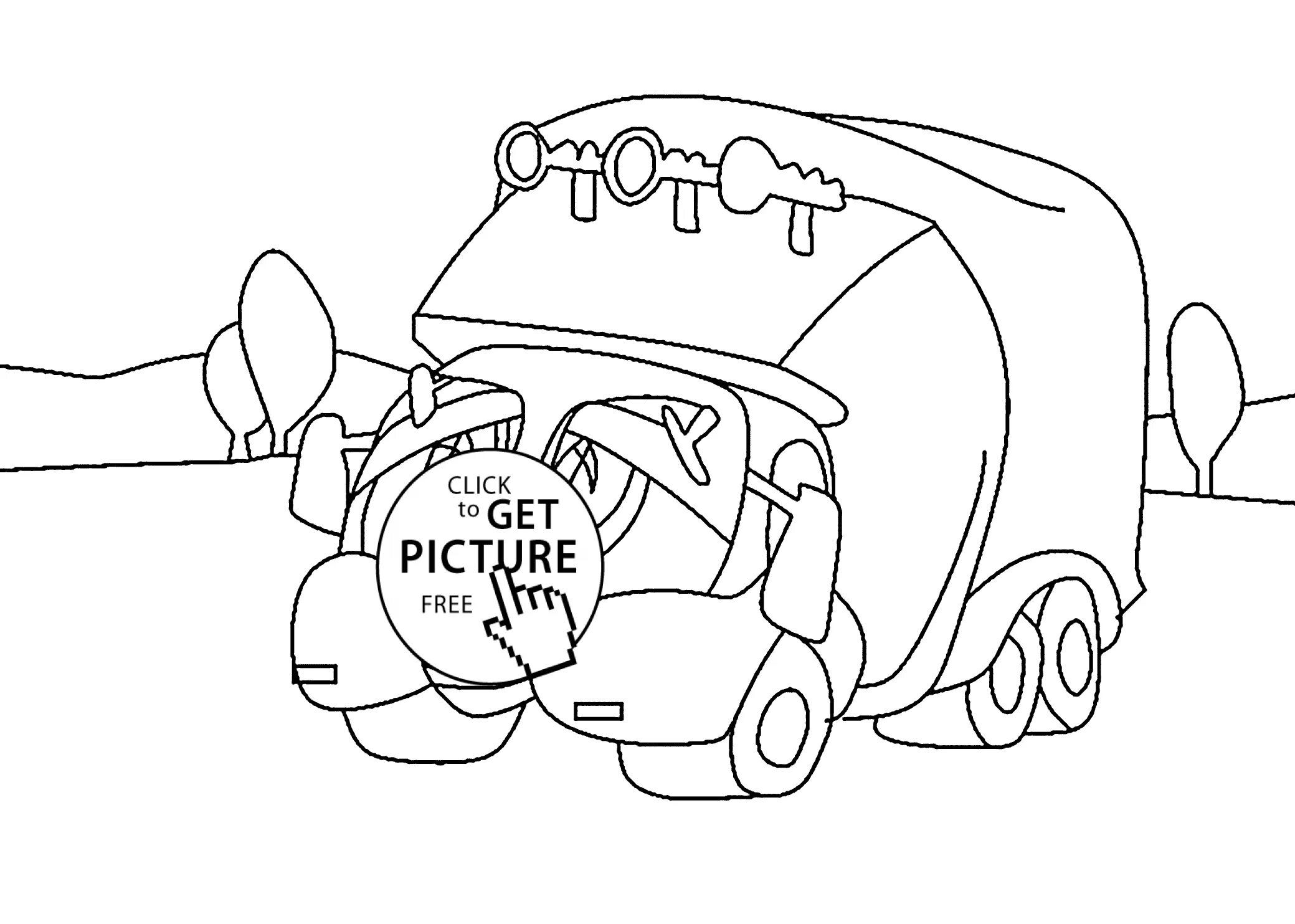 Majestic finley fire truck coloring page
