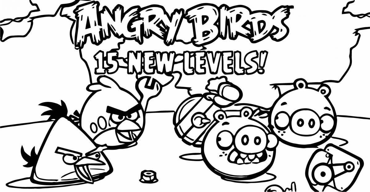 Angry birds seasons holiday coloring page