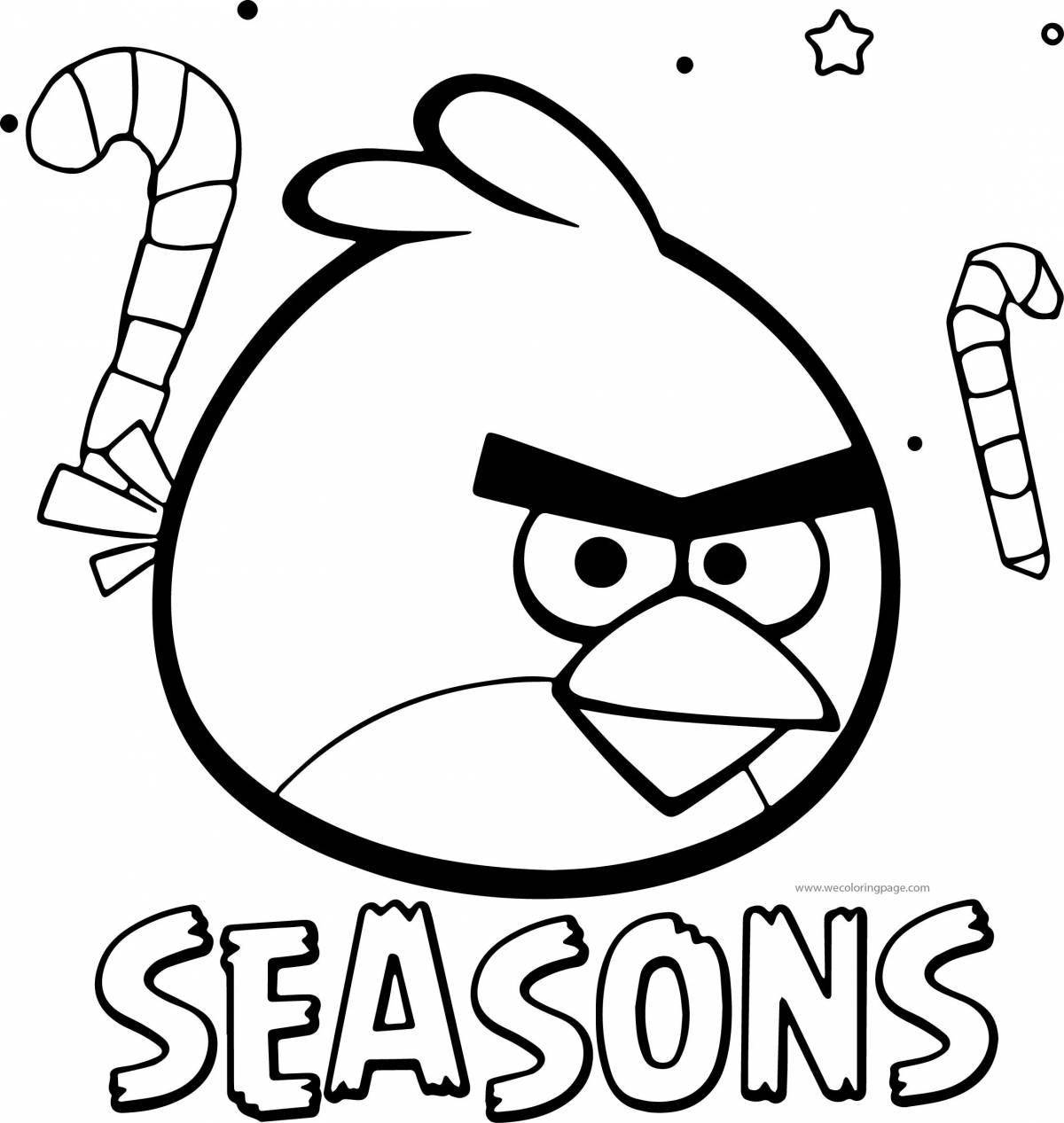 Роскошная раскраска angry birds seasons