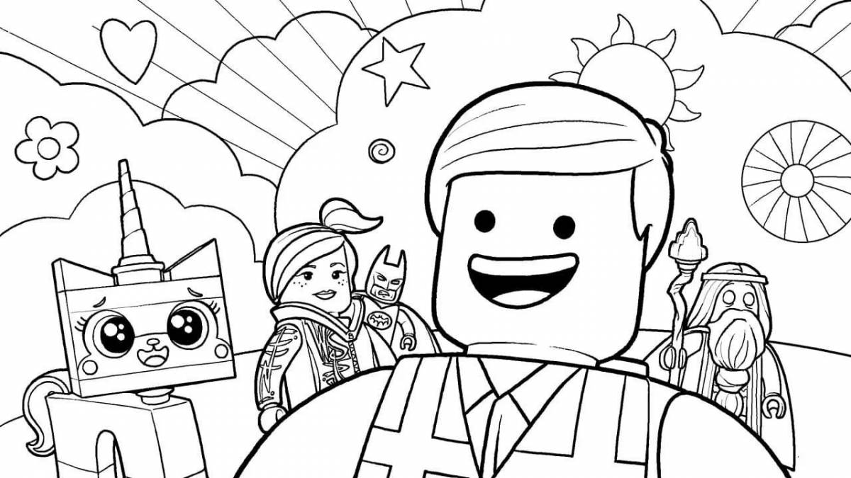 Lego movie 2 live coloring page