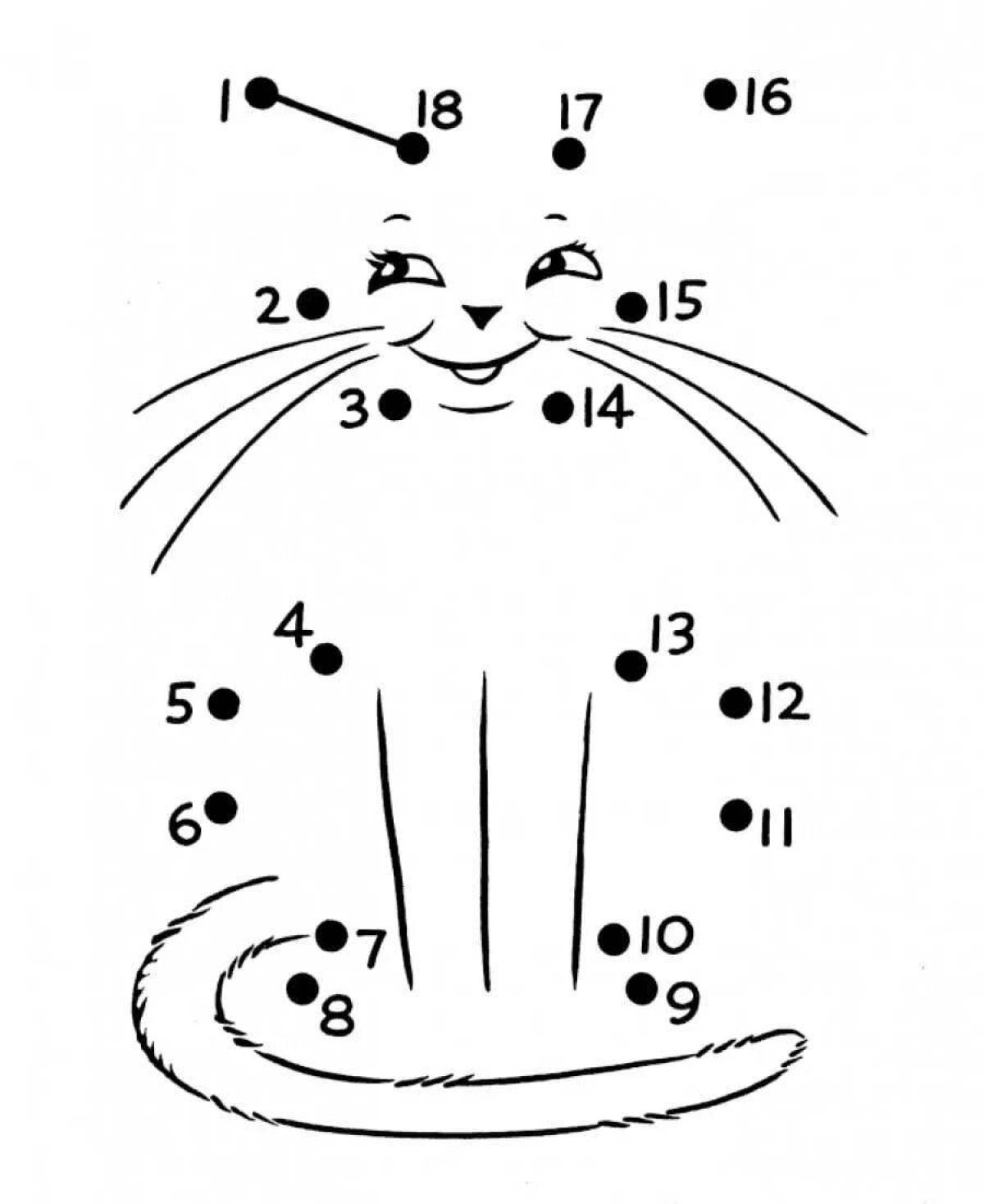 Coloring page vibrant connect by numbers