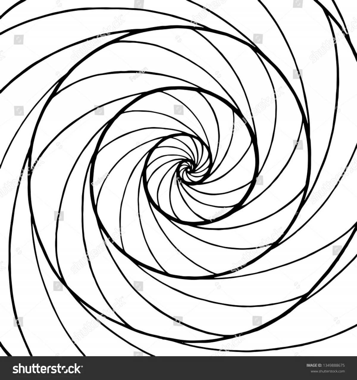 Calm spiral coloring page