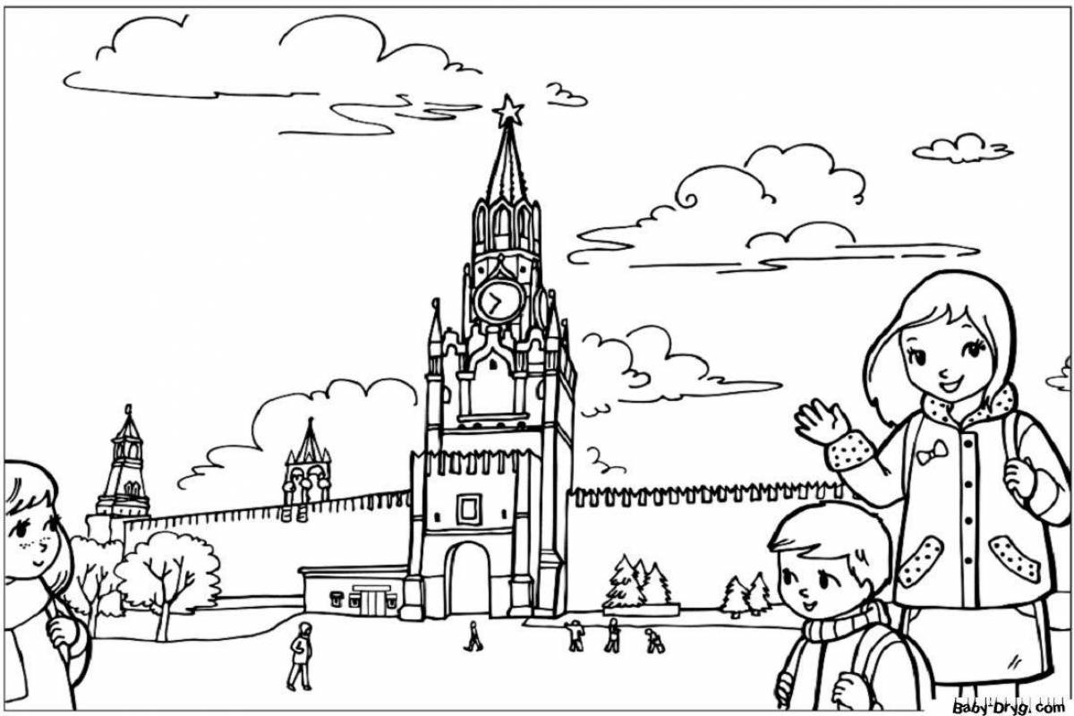 Coloring page magnificent golden ring of russia