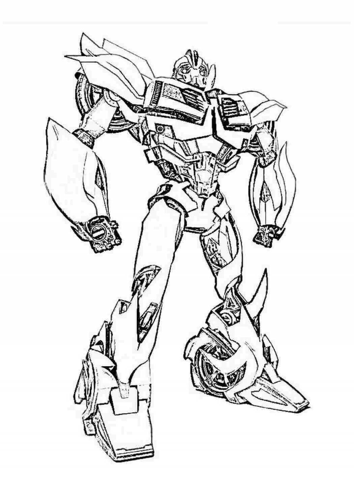 Attractive bumblebee coloring page
