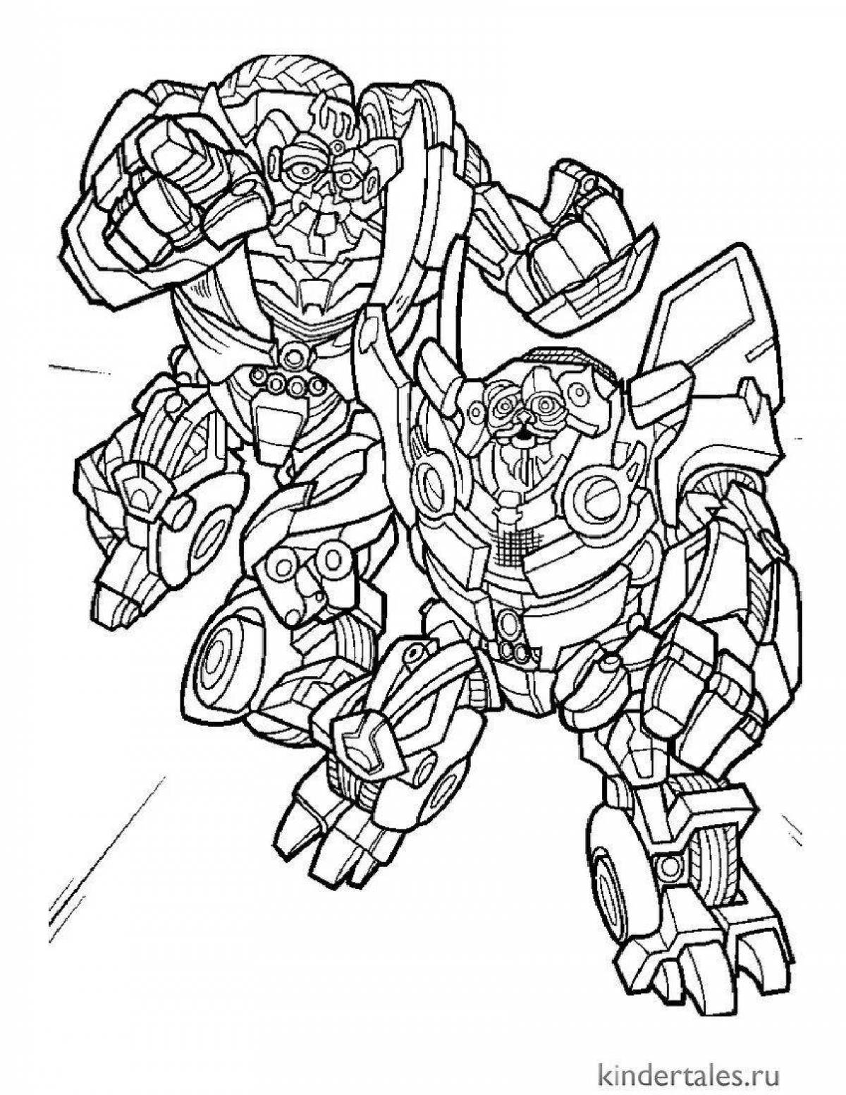 Creative bumblebee coloring page