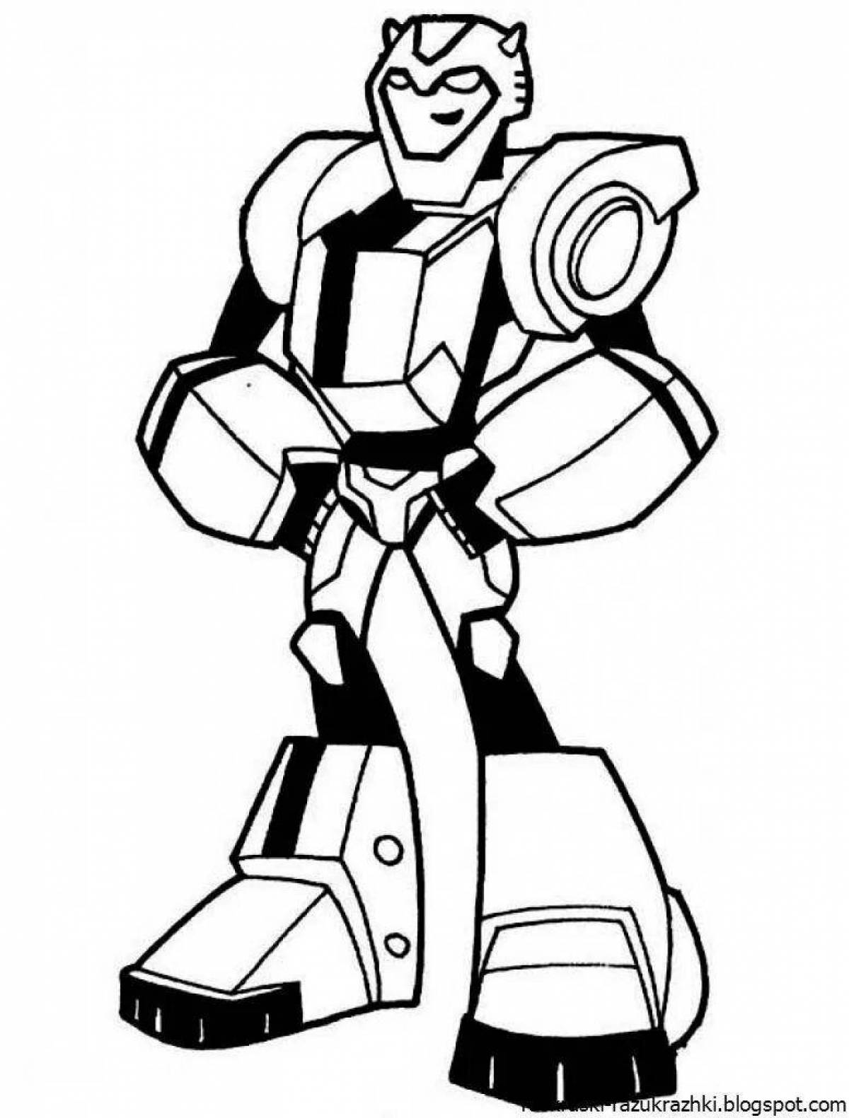 Funny bumblebee coloring page