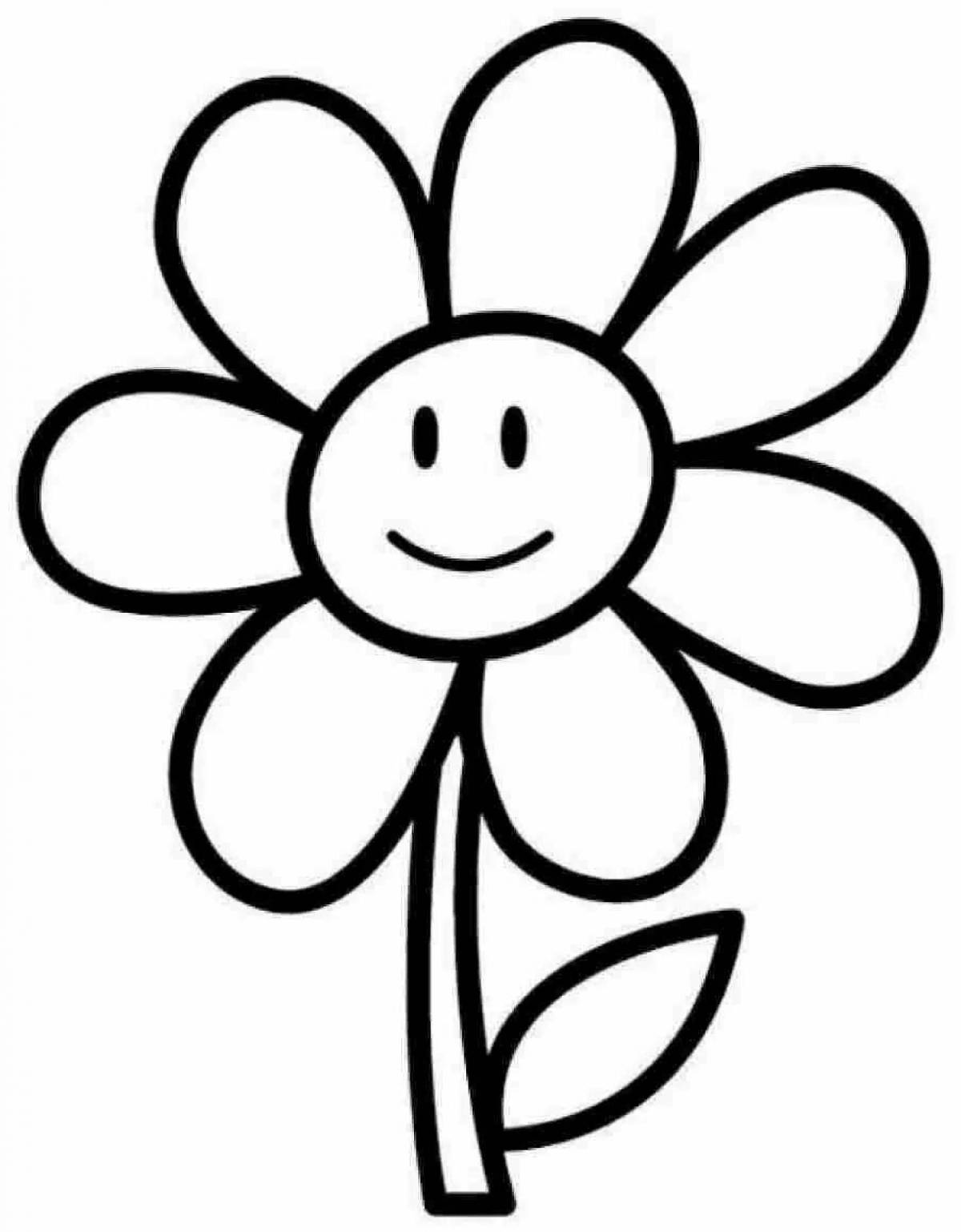 Adorable flower coloring book for toddlers 2 3 years old