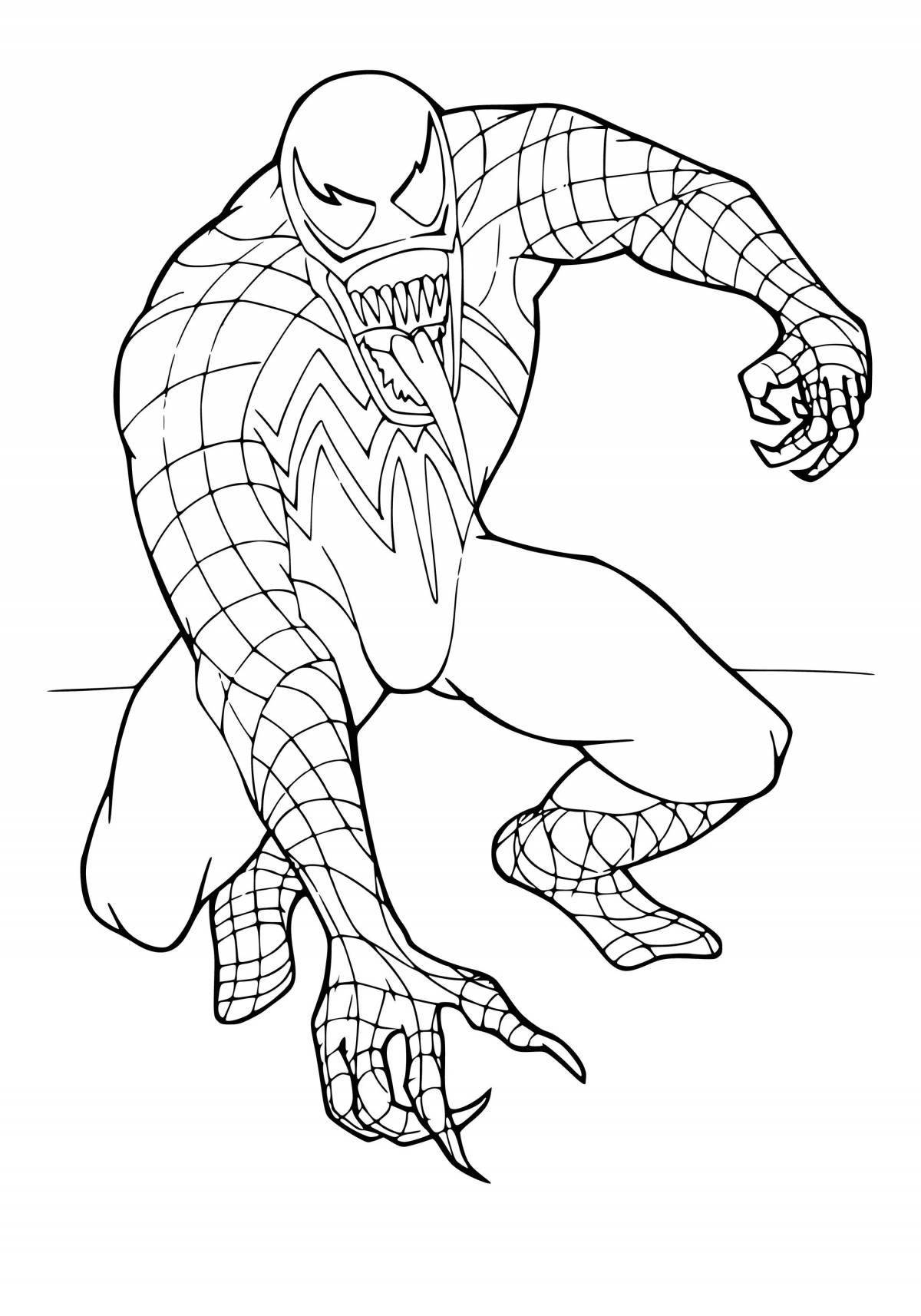 Spider-man bright Christmas coloring book