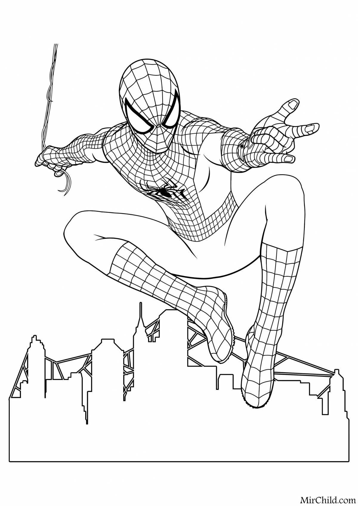 Fabulous Christmas coloring Spiderman