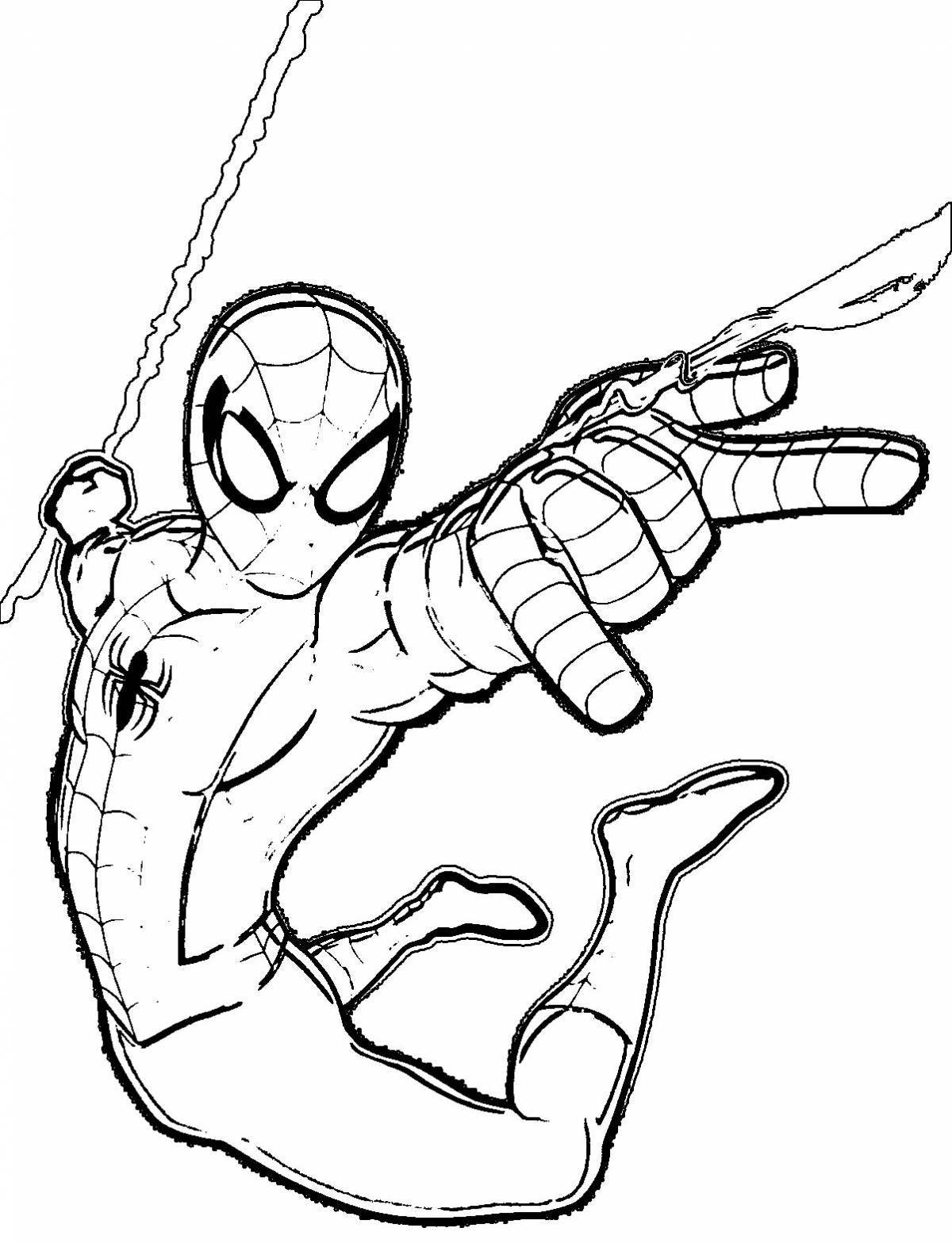 Spider-Man's Outstanding Christmas Coloring Page