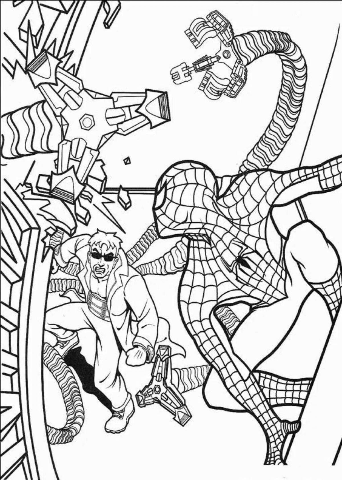 Spider-Man Christmas coloring book