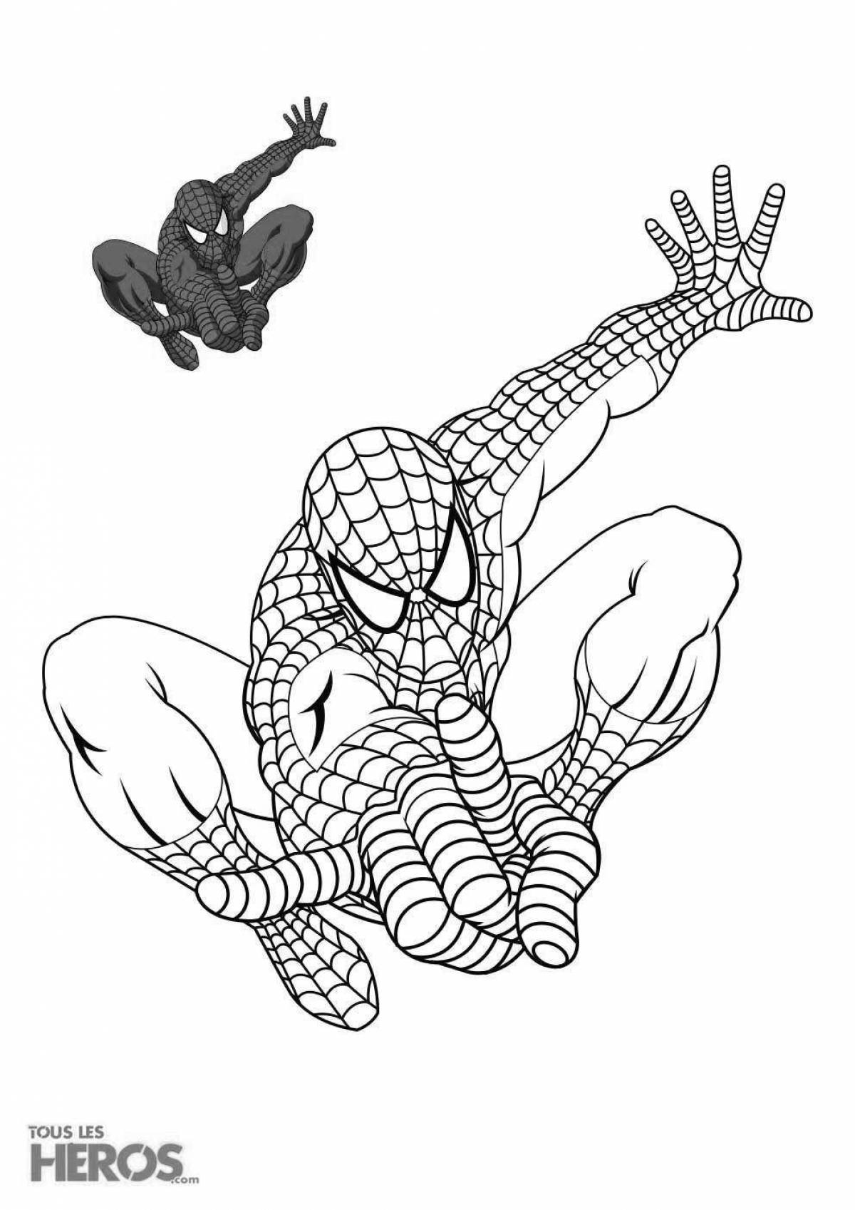 Jazzy new year spider-man coloring book